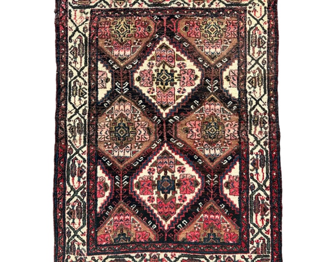 70% off 3'5 x 4'9 Vintage handmade Bidjar Style wool rug - Antique rug - Turkish rug