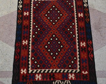 Afghan tribal handmade kilim rug - 4'9 x 6'4 ft