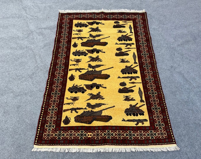 Afghan rug | Beluch War rug | Hand knotted wool rug