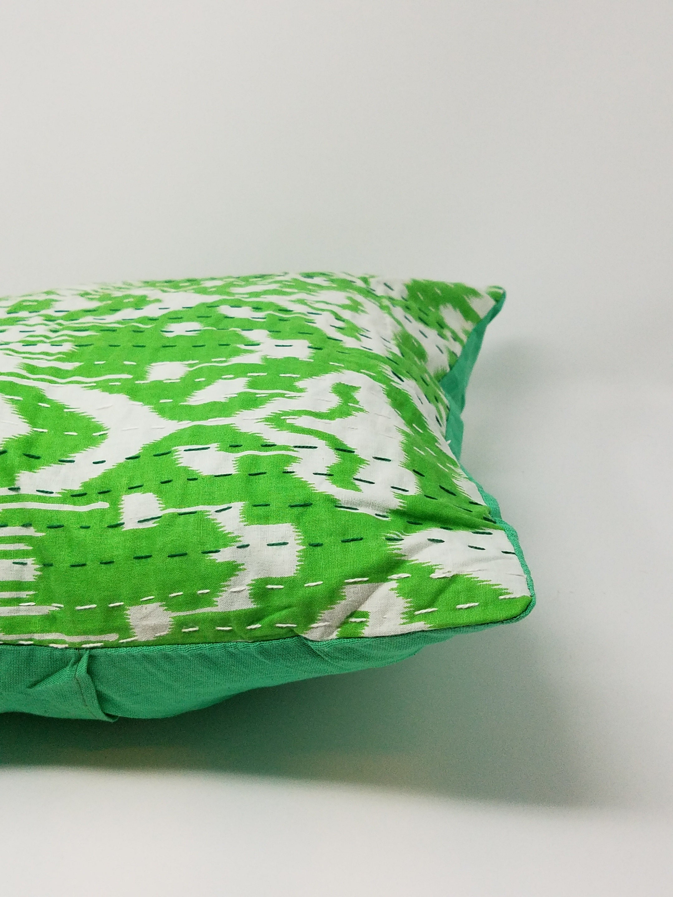 Decorative Kantha Pillow Cover / Cushion Cover Ikat Pillow Etsy