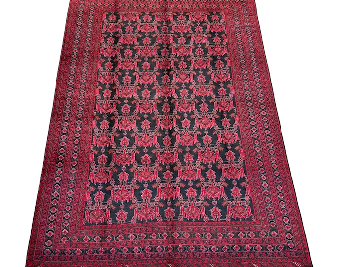 Handmade Tribal Afghan wool rug - 7x9 Traditional rug - Bedroom rug - Living room rug