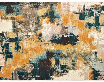 Abstract Sedona Modern Area rug - Large area rug 8x10 - Contemporary 9x12 rug - Hallway rug runner - Free shipping