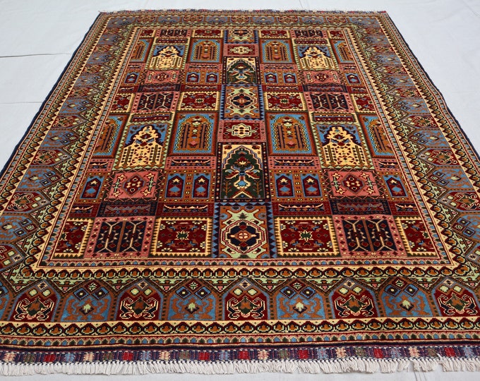 Afghan Rug for Bedroom | Hand-knotted Tribal Wool rug | Handmade wool rug for Living room