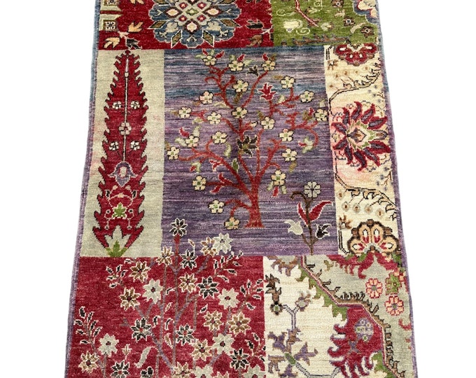 70% off 3x4 Afghan Unique Decorative handmade rug - 3x4 Wool rug