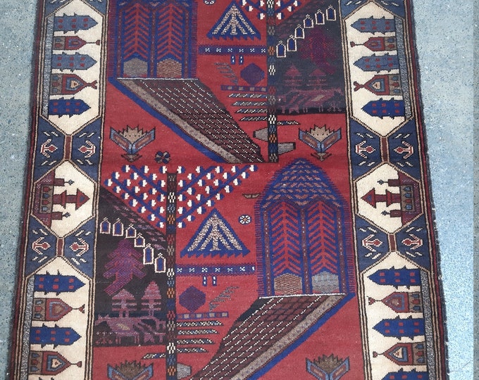 Afghan Tribal nomad Handmade tribal rug - Bedroom rug