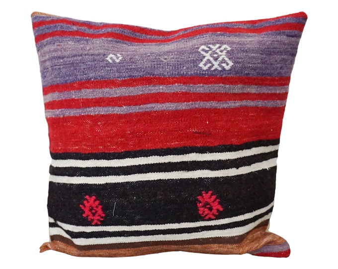 70% off 20"x20" Home decor, Decorative kilim pillow, Throw Pillow cover, Handmade pillow, turkish Anatolian pillow case, Cushion cover