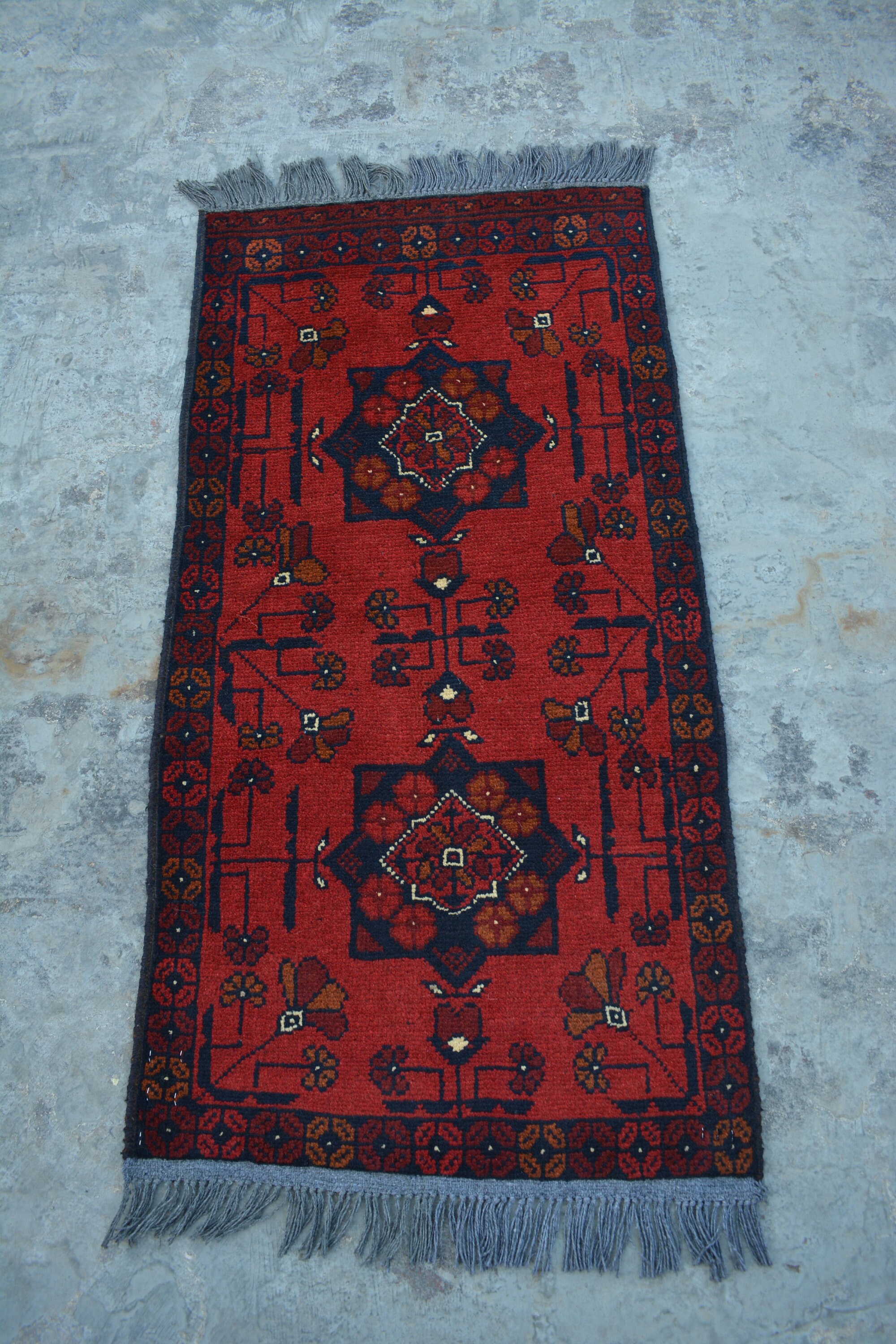 Beautiful Handmade Small Afghan Turkoman woolen rug / Decorative Afghan