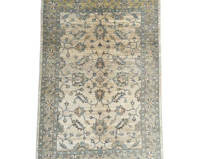 70% off Hand knotted Turkish Oushak rug - 4x6 Veg dye wool rug