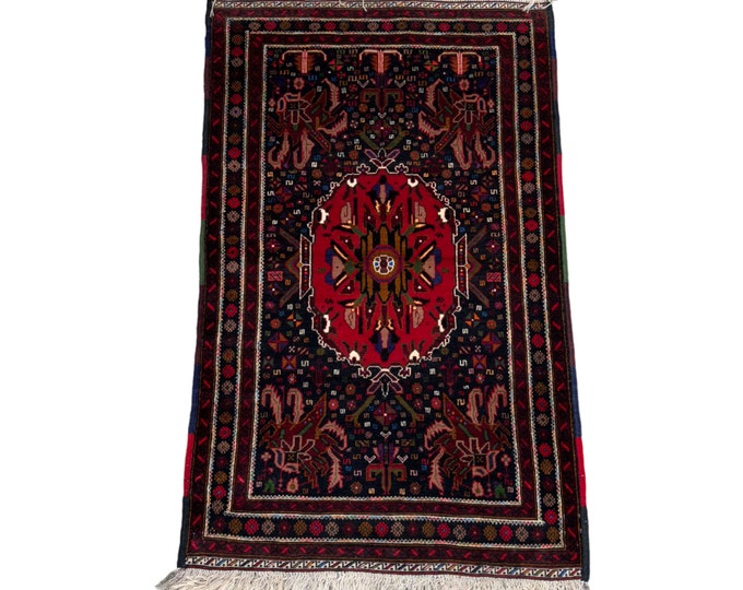 70% off Afghan tribal baluchi hand knotted rug