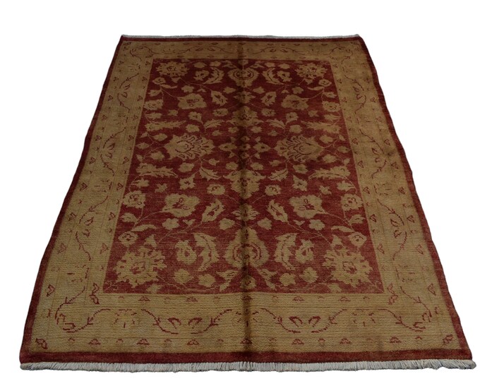 Turkish Tribal handmade Oushak rug - vintage Oushak rug