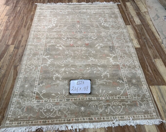 70% off 6.2 x 8.8 Ft/Unique Handmade Natural dyed Afghan Fine Oushak Wool rug Nomadic Home Decor BedRoom Rug