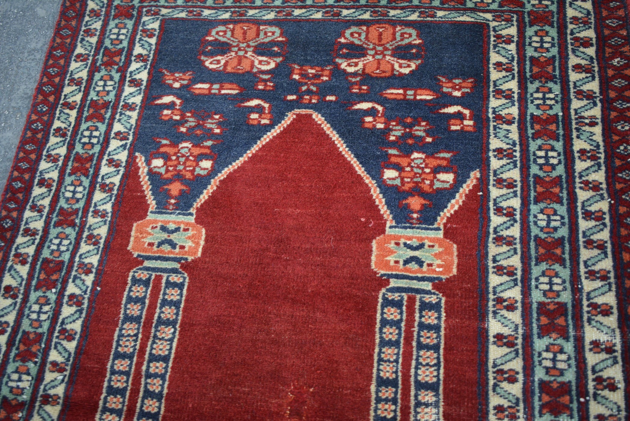 Antique Afghan Nomadic tribal handmade wool prayer rug / Decorative rug
