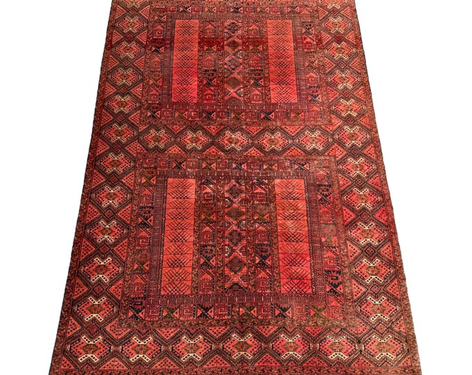 70% off Vintage Handmade Tribal Tukmen Hachlu parda rug - Vintage afghan rug