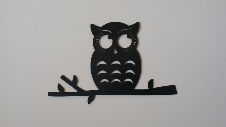 Owls Owl Decor On Branch Metal Art Wall Home Hangings