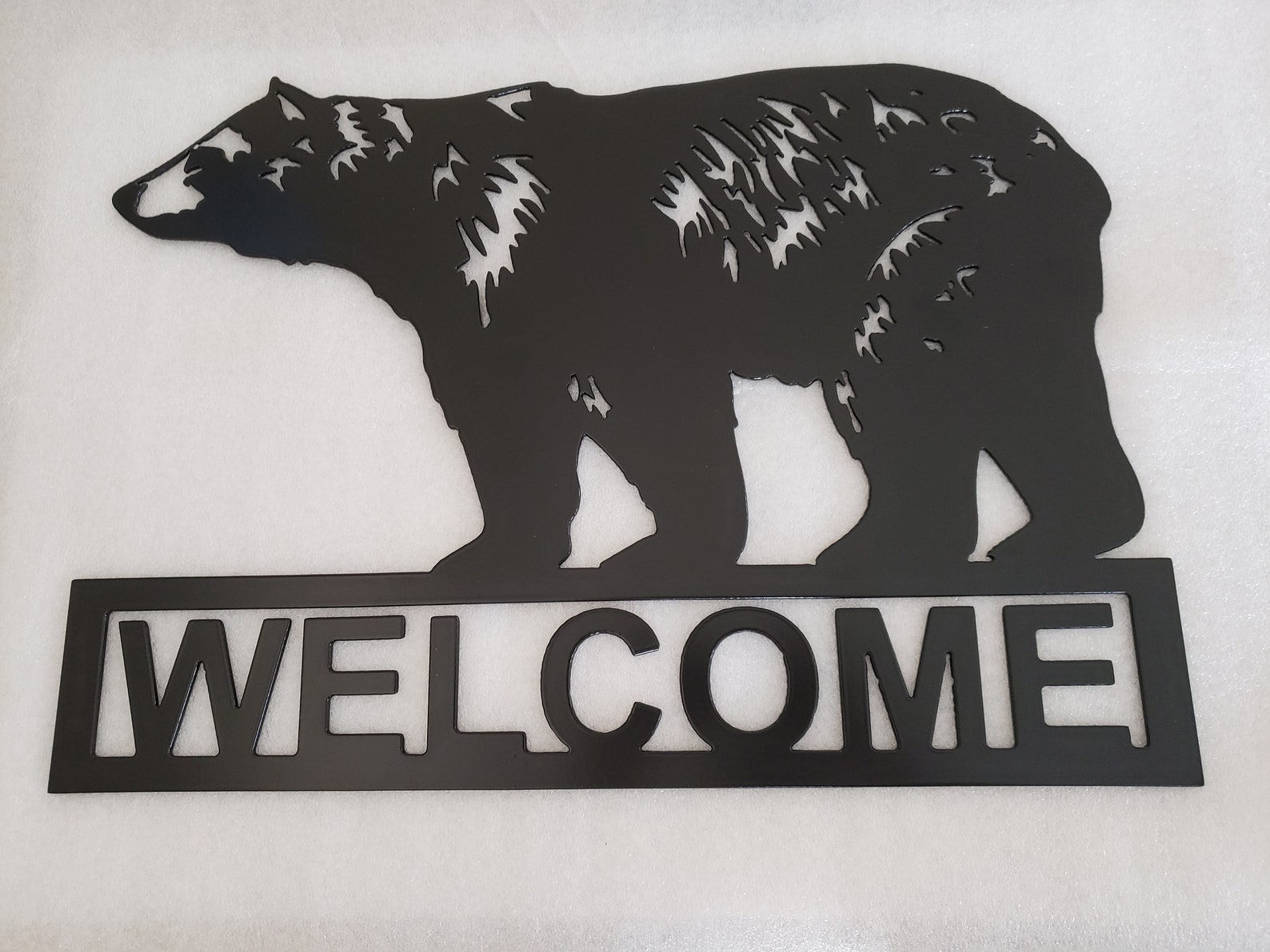 Bear Bear Decor Bear Sign Bear Metal Sign Etsy