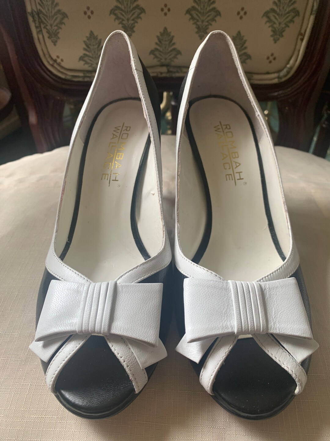 Rombah Wallace Ladies Leather Shoes, Rombah Wallace Shoes, Black & White Leather Shoes, Designer