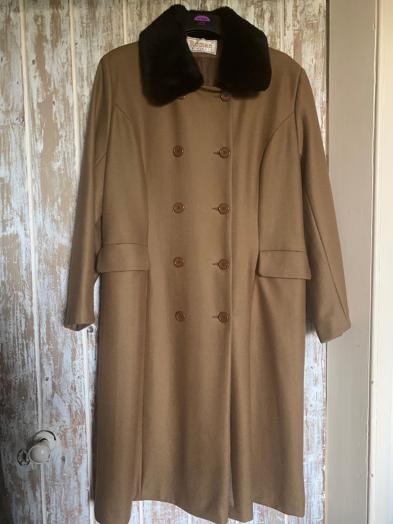 Shops Vintage Double Breasted Coat, Vintage Ladies Wool Coat, Vintage Ladies Coat