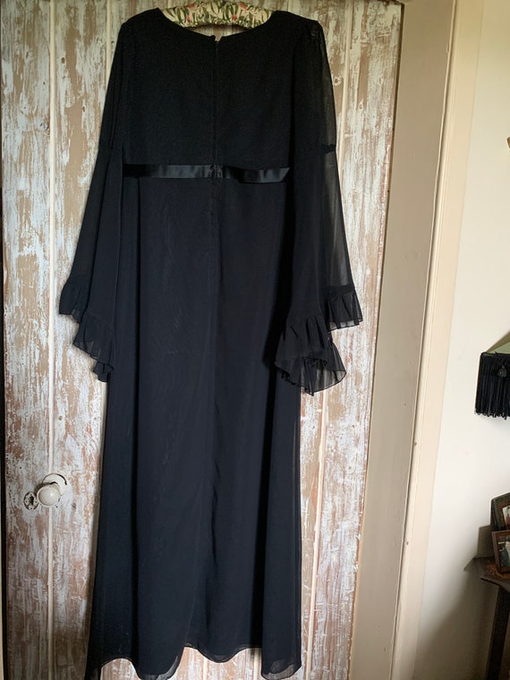 Vintage 1970s Black Evening Dress - image 8