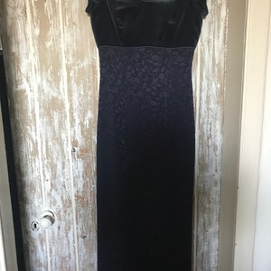 Vestido de noite vintage Fiona Nicoll Navy, vestido de coquetel