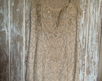 Adrianna Papell Dress, Adrianna Papell Cocktail Dress, Adrianna Papell Light Gold Coloured Dress, Adrianna Papell BNWT Dress