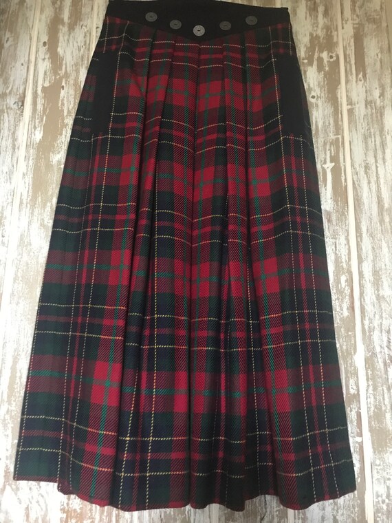 Vintage Austrian Designer Red Tartan