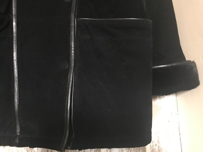 Vintage Black Sheepskin Jacket Shearling