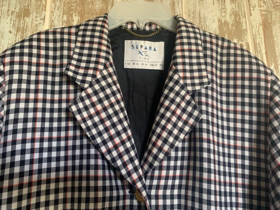 Vintage Separate FINK Checked Blouson Jacket, Vintage Fink