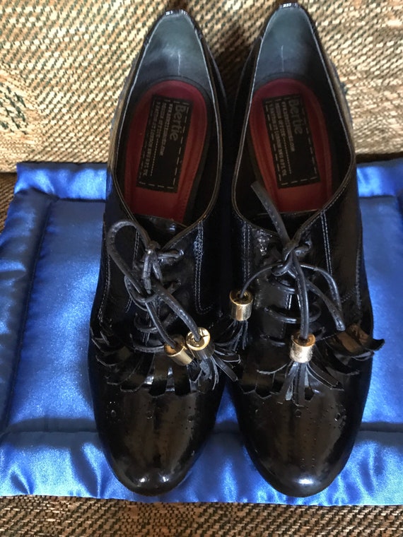 Vintage Bertie Black Patent Brogues - image 1