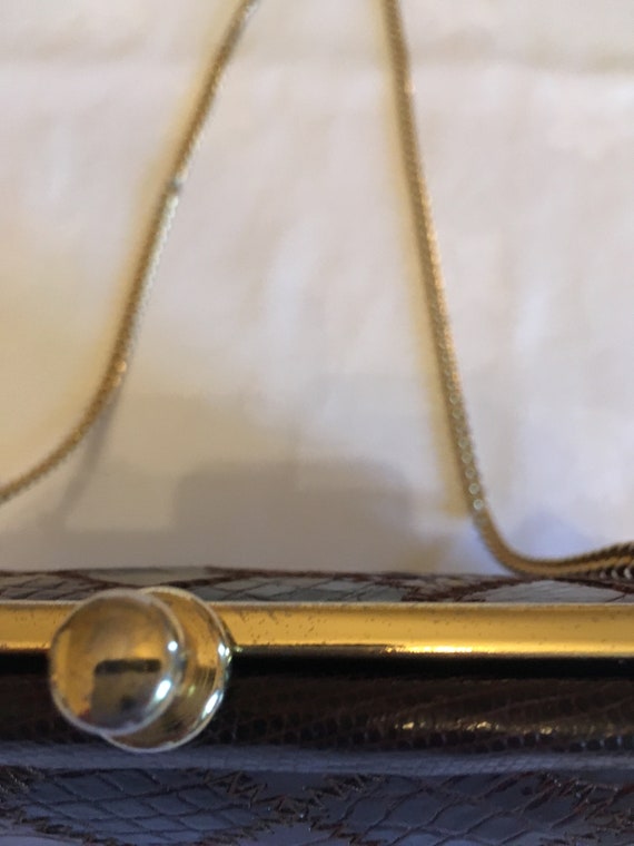 Upcycled Snake Skin Baguette Bag
