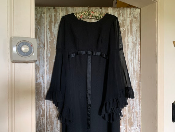 Vintage 1970s Black Evening Dress - image 2