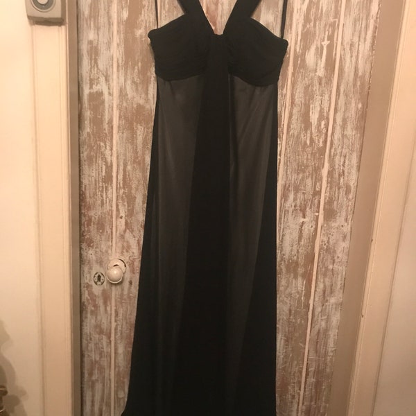 Vintage Amanda Wakeley black Chiffon Evening Dress, Vintage Black Evening Dress, Black Chiffon Evening Dress, Amanda Wakeley Dress