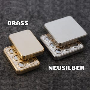 Brass or Neusilber Smooth Basic Slider, EDC Pocket Sensory Simulator, Relax Fidget
