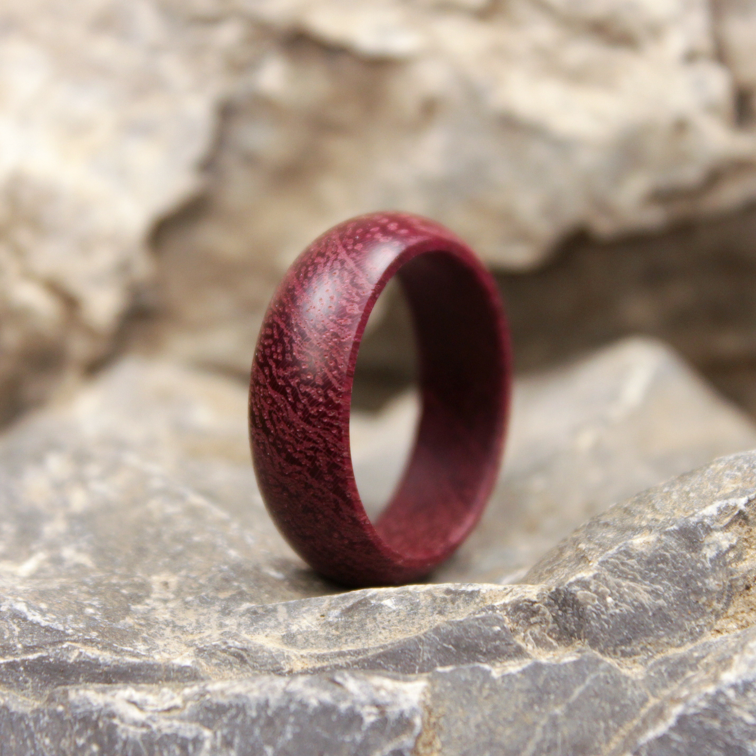 Personalized Purple Heart Ring with Text Engraving Natural Etsy