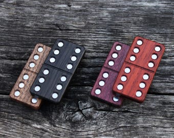 Taschen-Hölzerner Fidget-Schieber, ein Paar Dominosteine EDC Haptic Sensory Tool