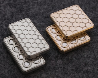 Hexagon Haptic Fidget Slider, Brass or Neusilber Metal Pocket Toy