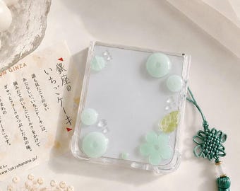Green Jade norigae Samsung Galaxy Z Flip7/6/5/4/3 case