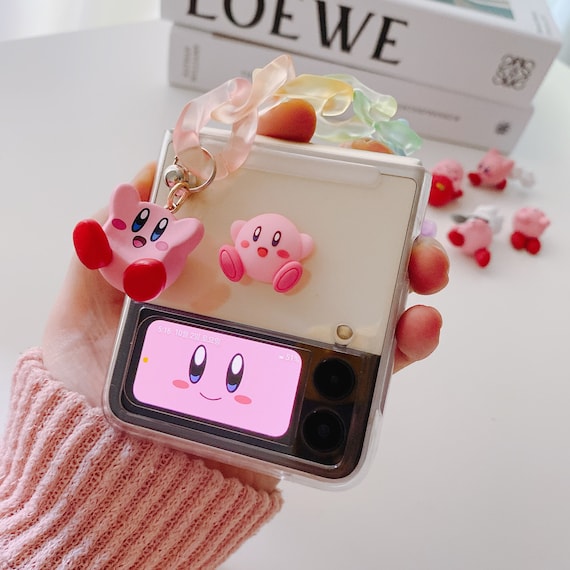 Pink Kirby Rainbow Strap Clear Hard Samsung Galaxy Z Flip3 Z Etsy Pink Kirby Rainbow Strap Clear Hard Samsung Galaxy Z Flip3 Z Etsy