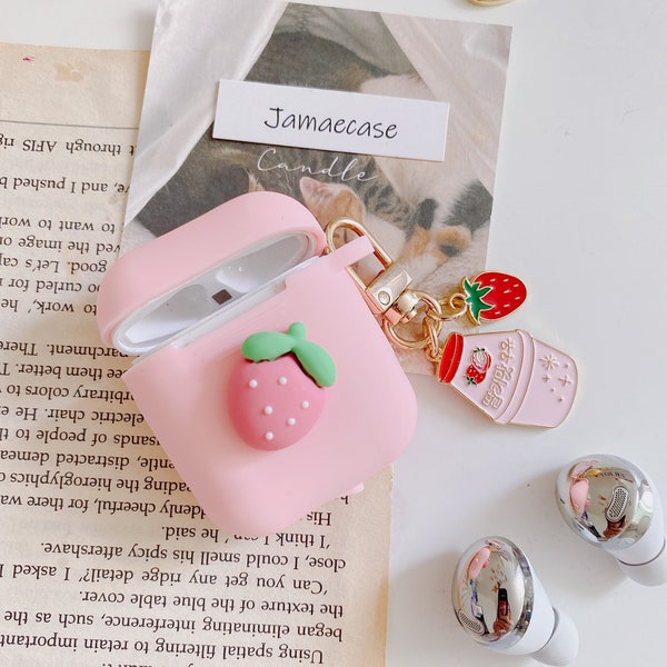 korea banana milk and strawberry milk airpods case set personalized cute kawaii Airpod1,2,3Airpod pro