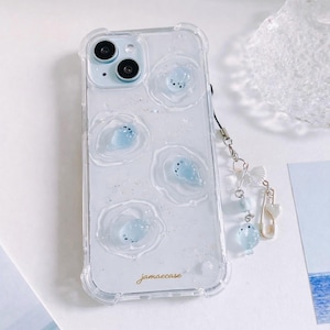 Coque Wave mini Phoques marins lumineux pour iPhone 17/16/15/14/13/12/11/SE/Galaxy S26/S25/S24/S23/S22