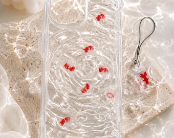 Wave koi fish iPhone 17/16/15/14/13/12/11/SE/Galaxy s26/S25/S24/S23/S22/S21 case