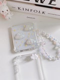 Samsung Galaxy Z Flip6/5/4/3 Case glitter cloud moon star resin product logo