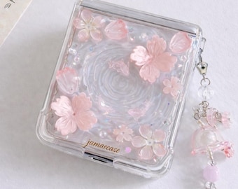 Sakura flower koi fish wave Samsung Galaxy Z Flip7/6/5/4/3 case