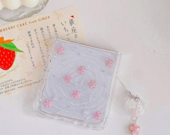 Wave Pink flower Galaxy Z Flip7/6/5/4/3 case
