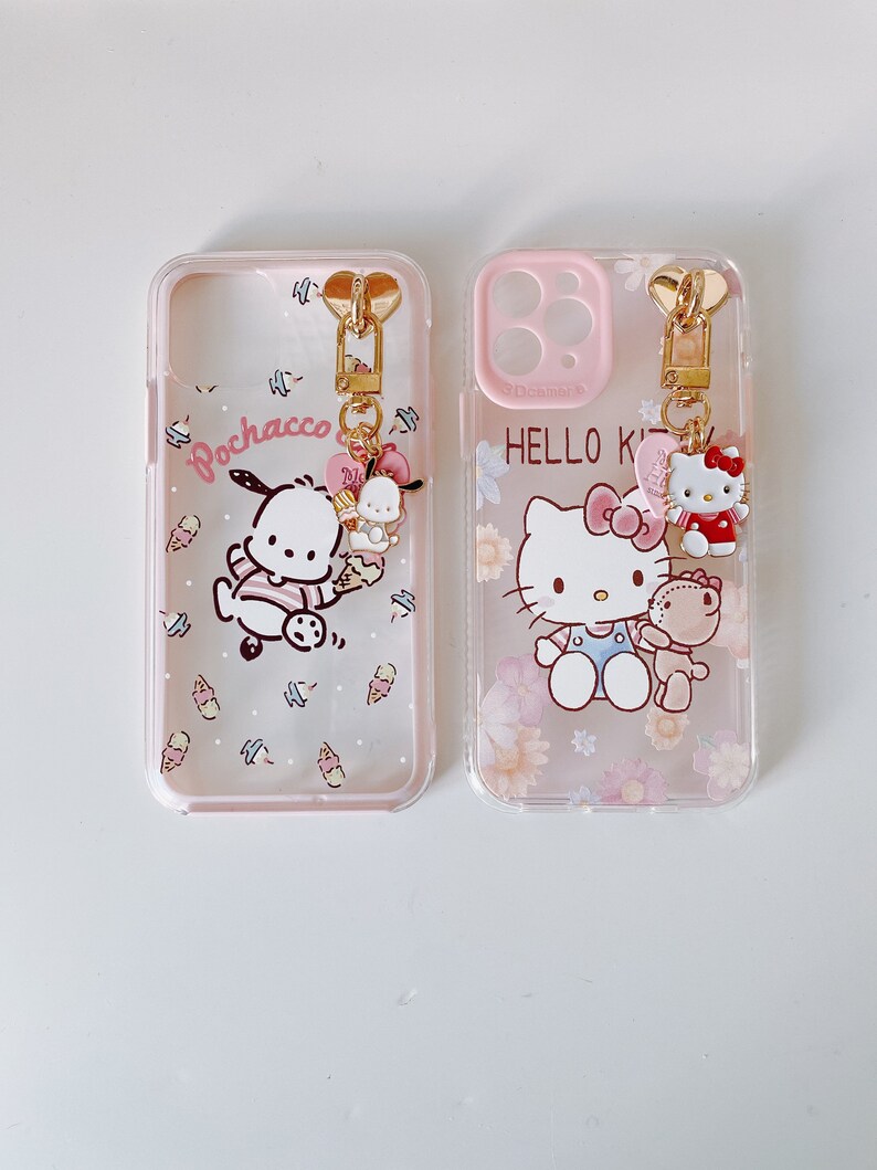 Pochacco puppy kitty cat iphone casekeychain set Etsy