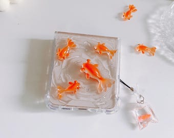 3D big koi fish wave Galaxy Z Flip7/6/5/4/3 case