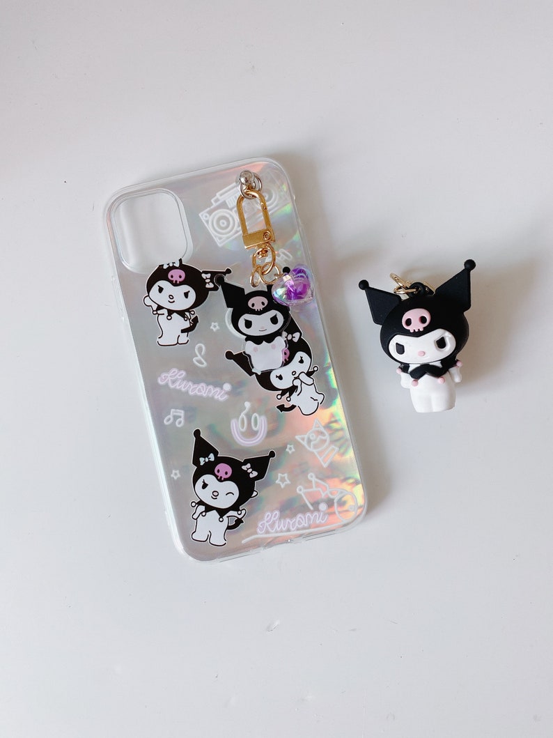 Kuromi holographic iphone casekeychain set iphone Etsy