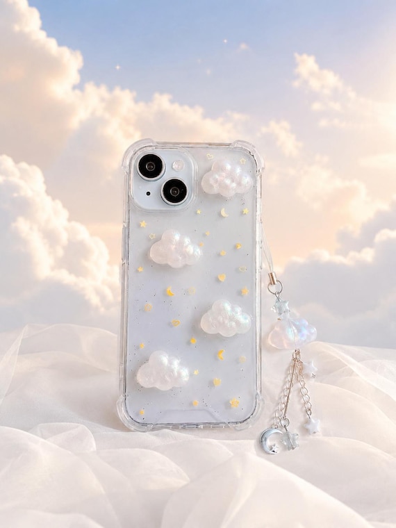 Cloud resin iPhone case iPhone 17/16/15/14/13/12/11 Galaxy S25/S24/S23/S22/S21/S20
