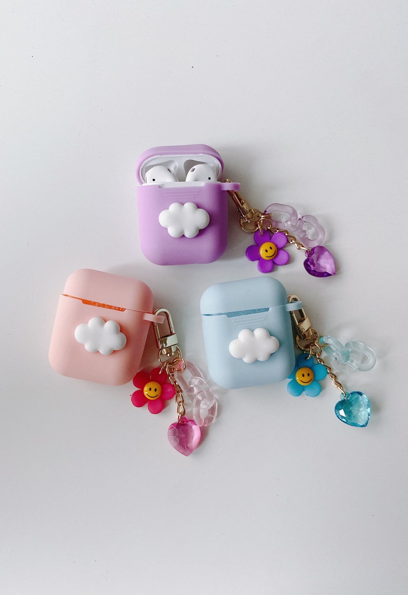 Cloud Airpod Case Keychain Set Airpod1airpod2airpod3 Etsy