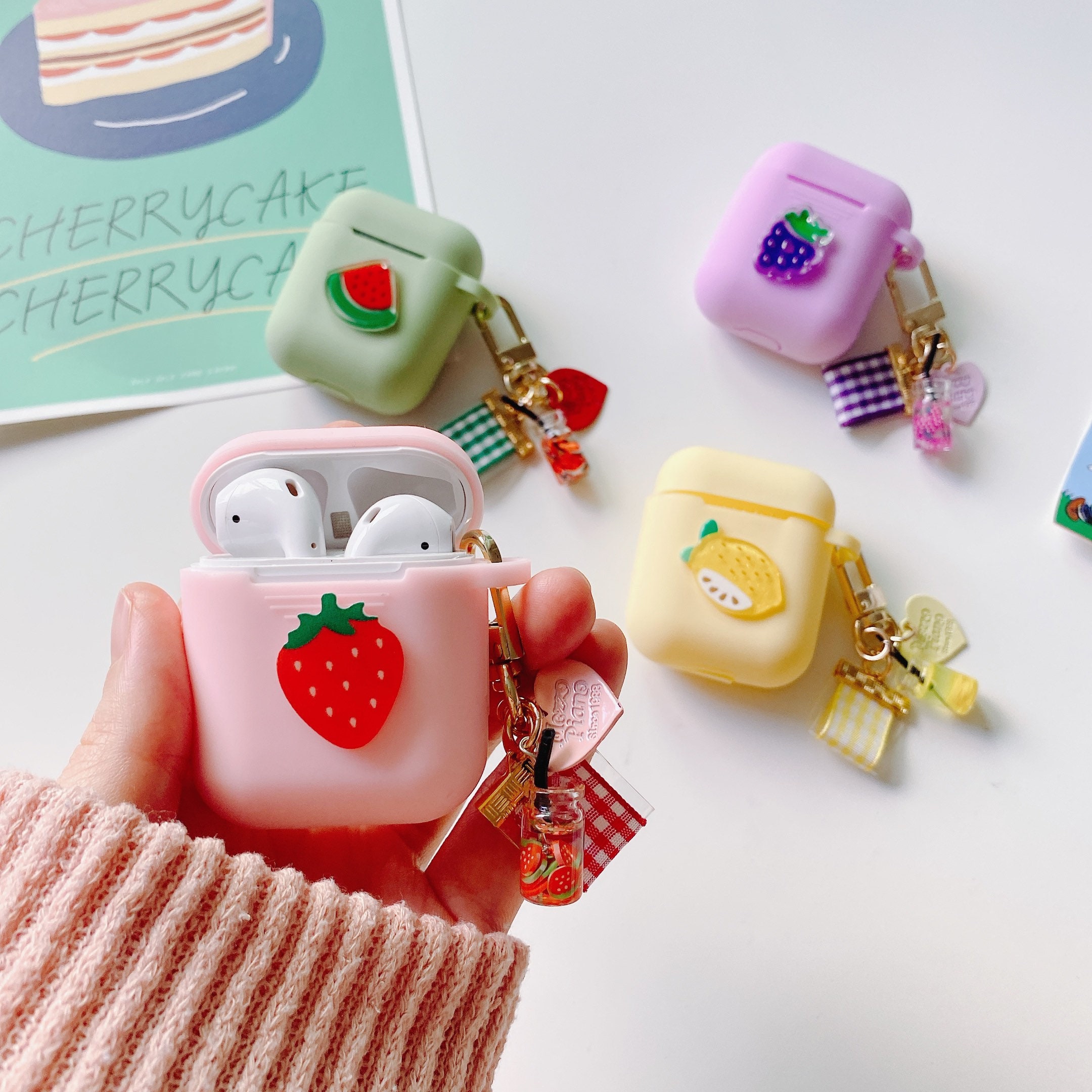 Strawberry Tea and Lemon Tea Airpod Case and Airpods Pro - Etsy Canada