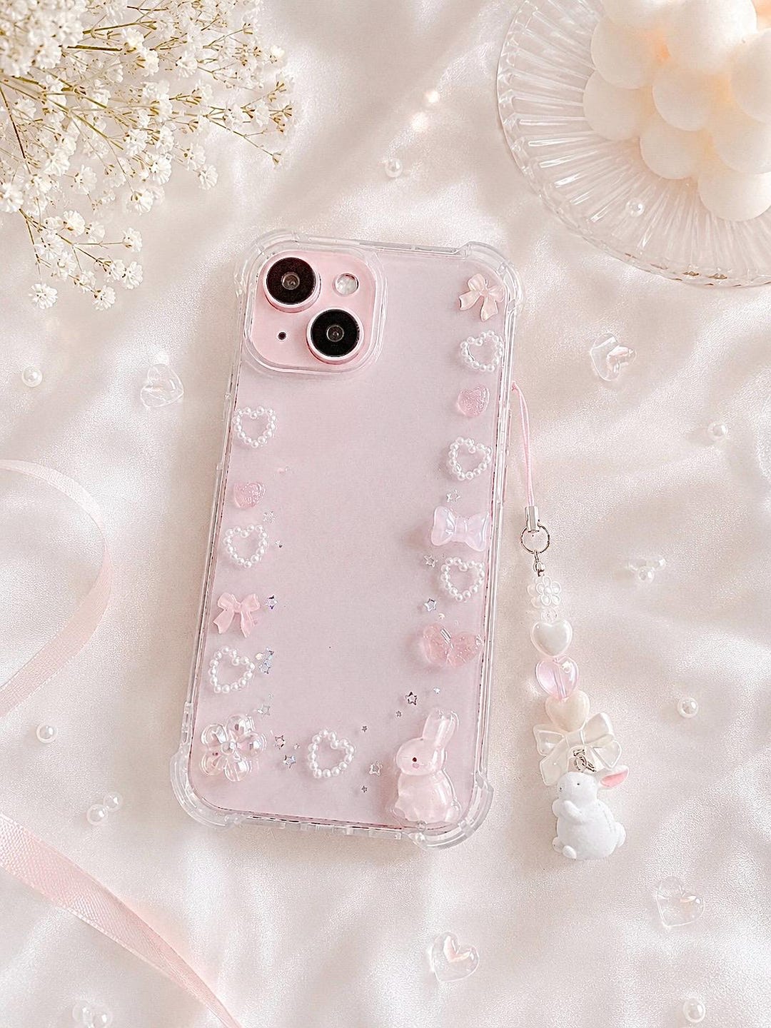Rabbit Bunny Pink Ribbon iPhone 18/17/16/15/14/13/12/11 Galaxy S26